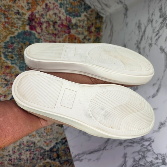 Time & Tru Blush Pink Faux Suede Wedge Zip Memory Foam Sneakers Size 8.5 - Picture 7 of 10